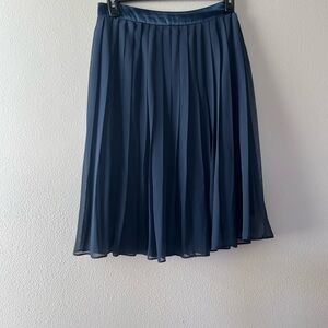 H&M Navy A-Line Skirt with Zipper